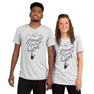 Victory Chick® Graphic Fitted T-Shirt Heather Gray / Seymour is a God / Size L